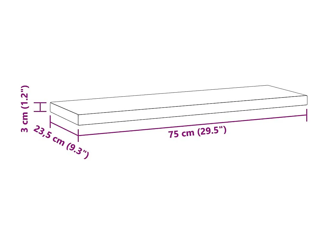 Prateleiras de parede 2 pcs 75x23,5x3cm aço inoxidável prateado