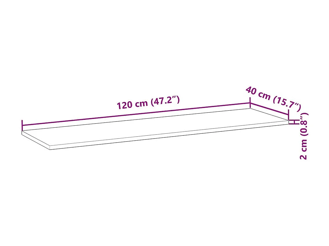 Mensole da Parete 3 pz 120x40x2 cm Legno Acacia Rifinito a Olio