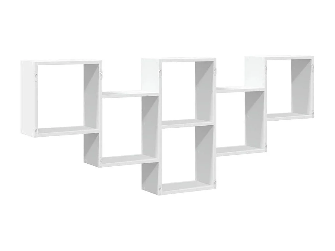 Wandschap 159x18x66 cm bewerkt hout wit