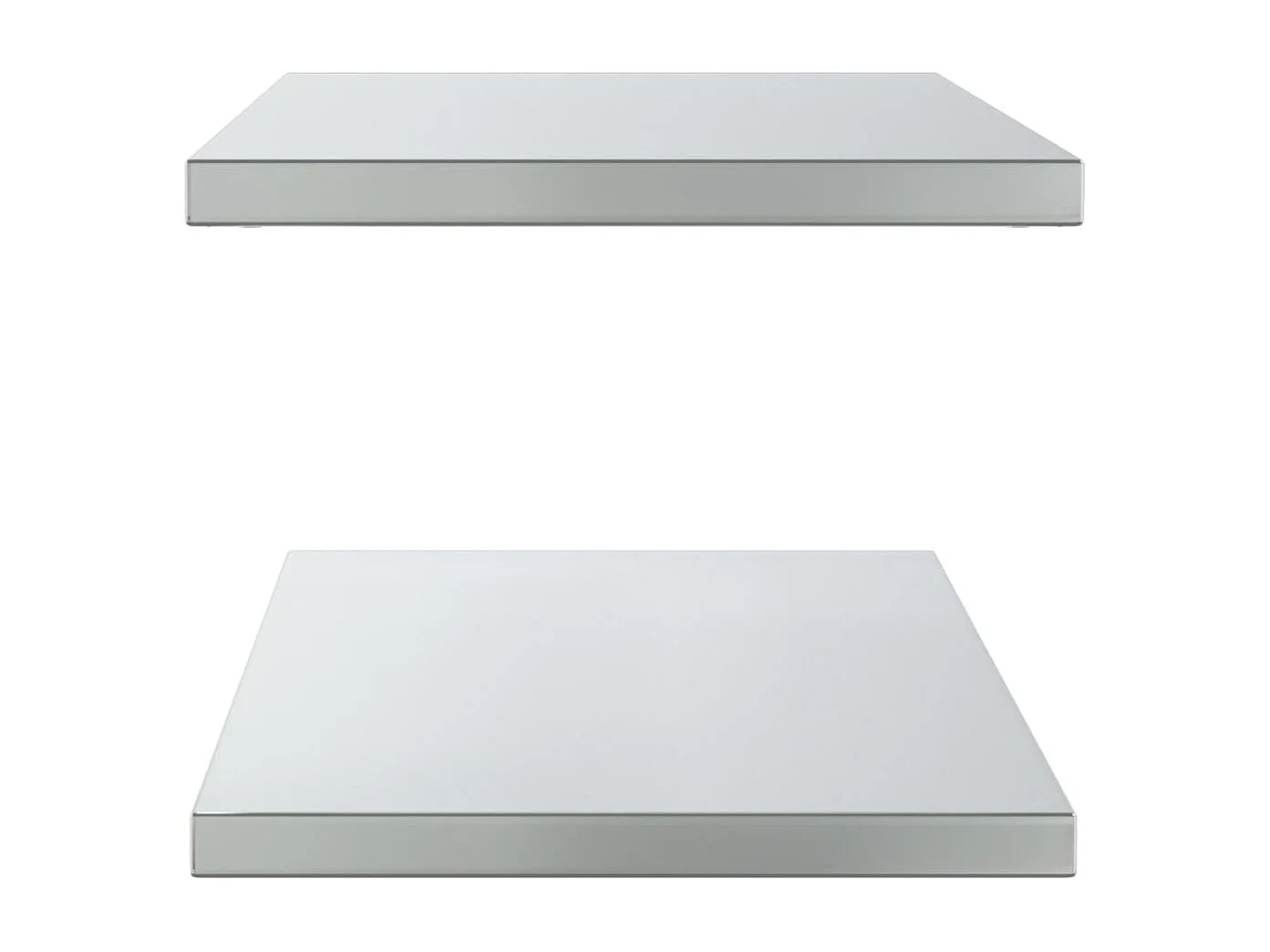 Étagères murales 2 pcs 100x40x3 cm argenté acier inoxydable