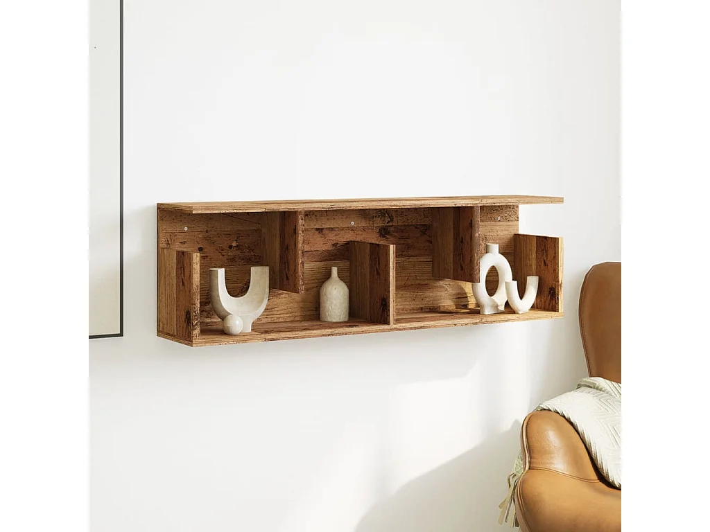 Armário de parede 100x20x30 cm deriv. de madeira madeira velha