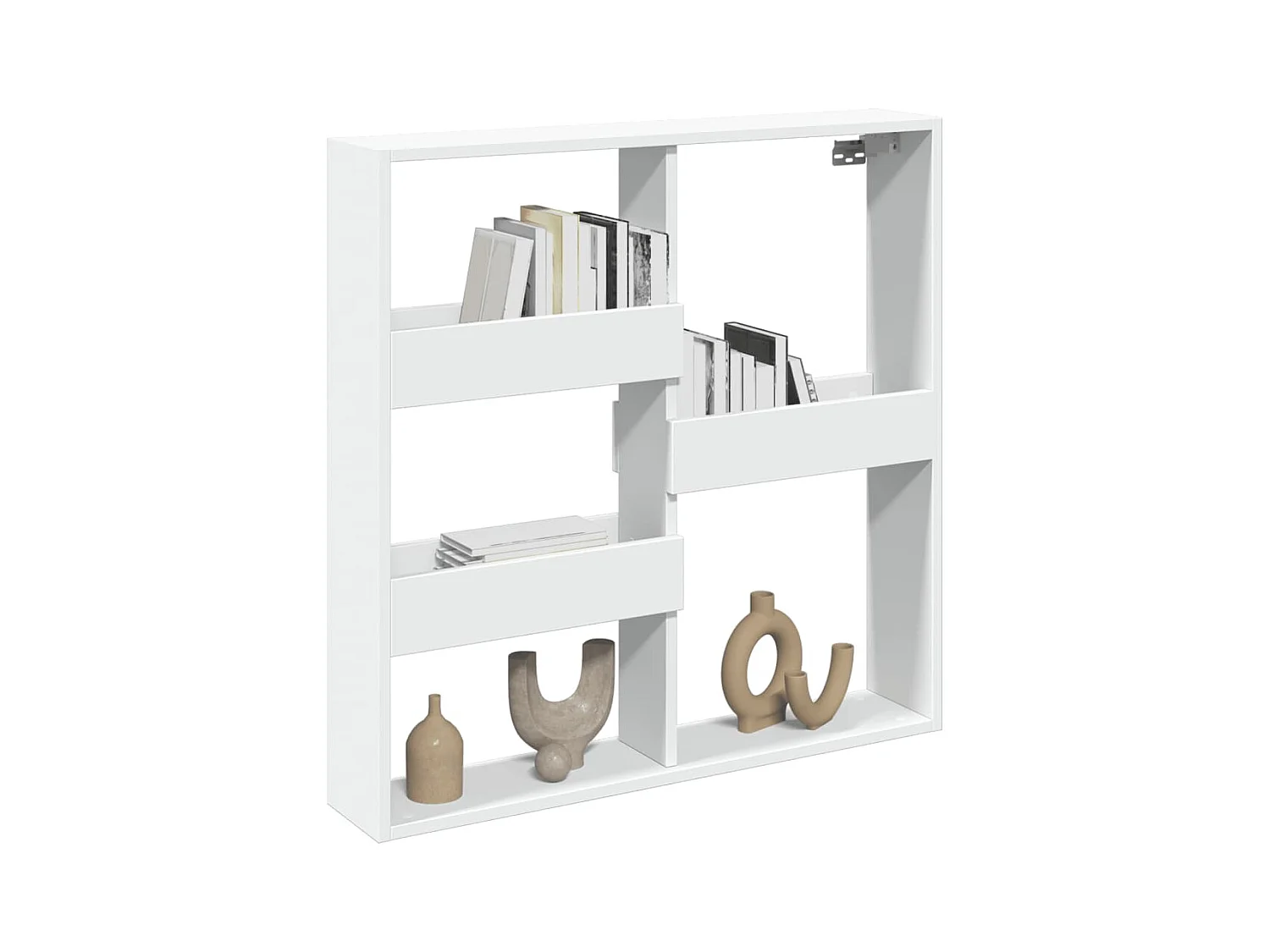 Armoire murale blanc 80x15x80 cm bois d'ingénierie