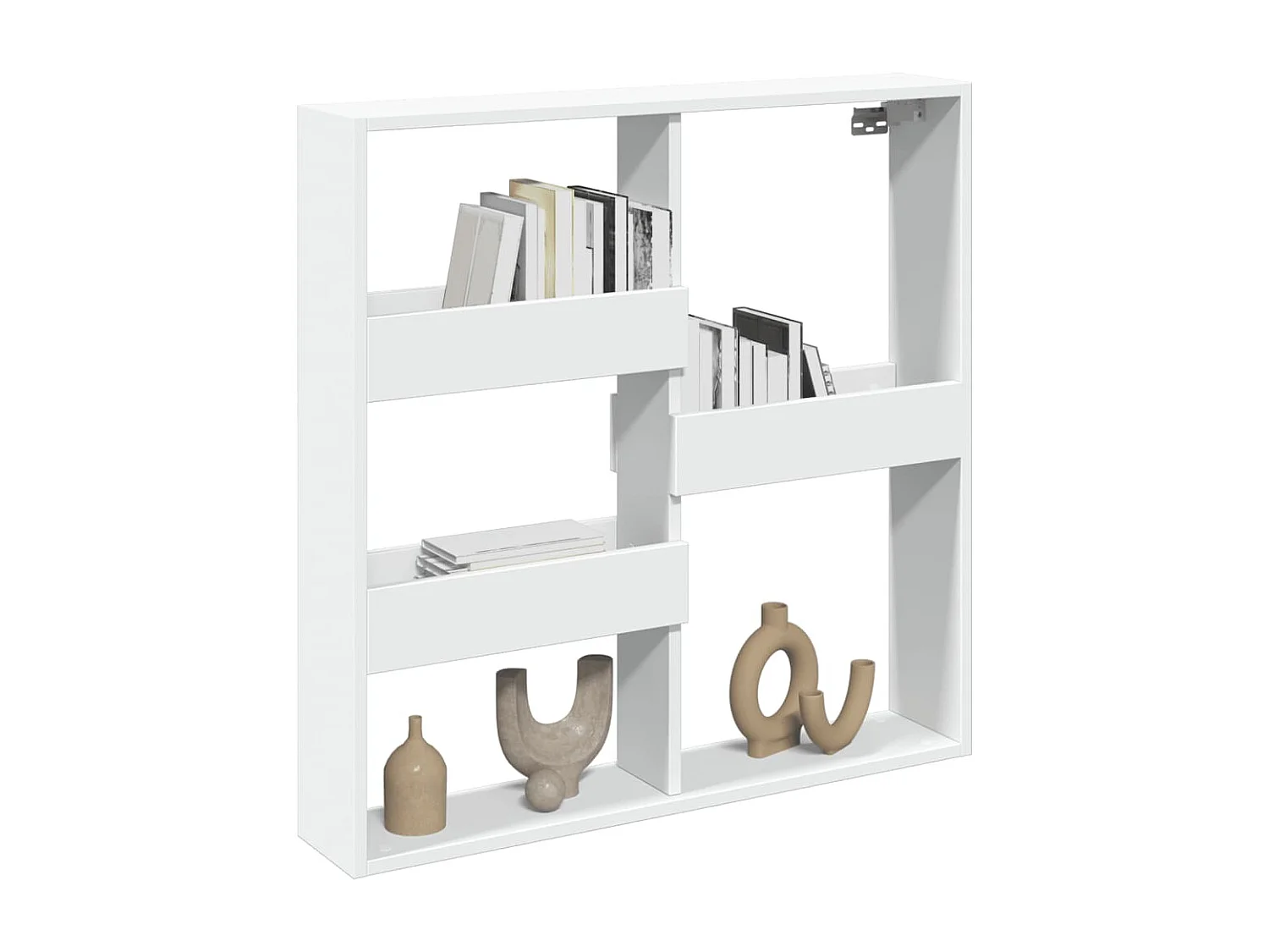 Armadietto a Muro Bianco 80x15x80 cm in Legno Multistrato