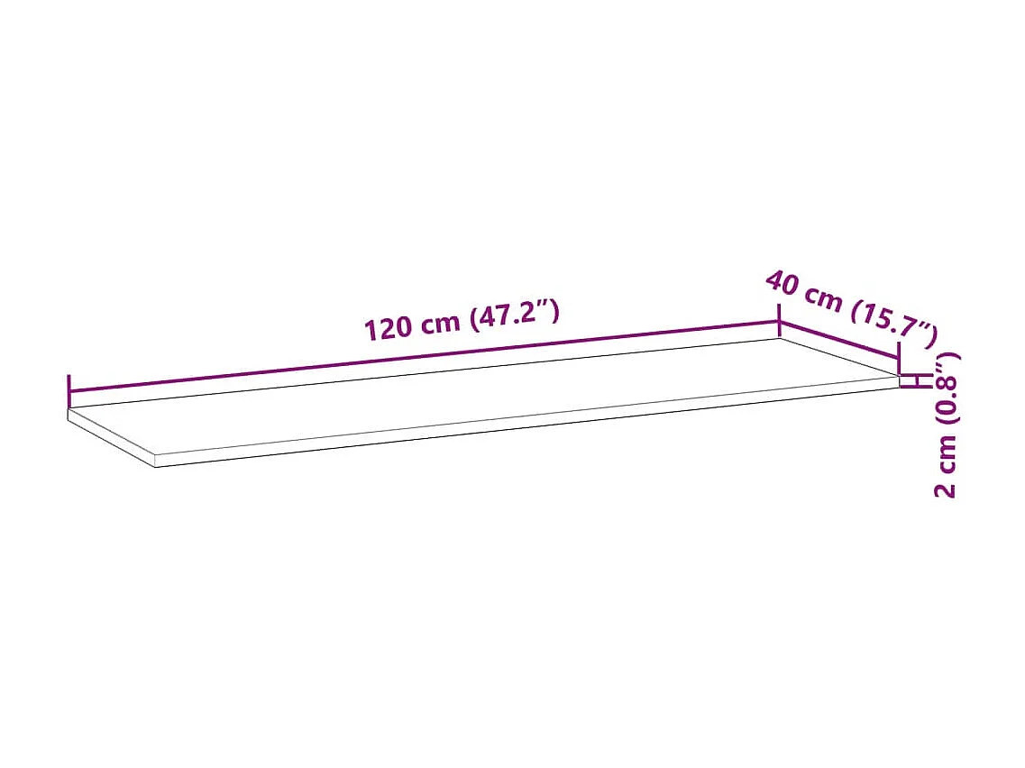 Mensole da Parete 3 pz 120x40x2 cm Legno Acacia Non Trattato