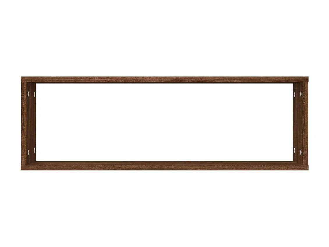 Prateleiras em cubo 2pcs derivados de madeira carvalho castanho