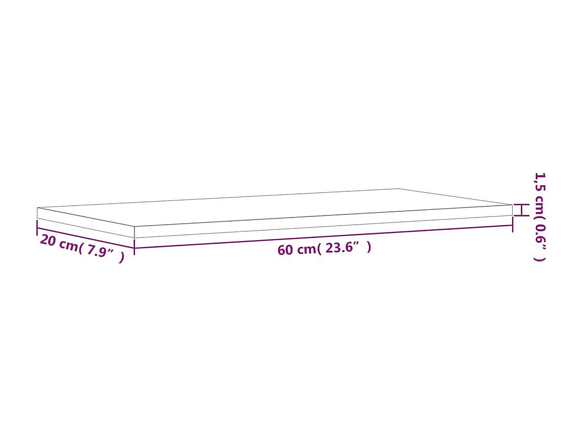 Mensole Parete 4pz Grigio Sonoma 60x20x1,5cm Legno Multistrato