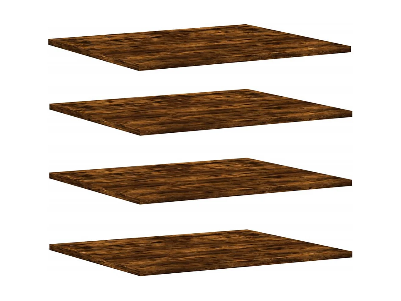 Étagères murales 4 pcs chêne fumé 60x50x1,5cm bois d'ingénierie