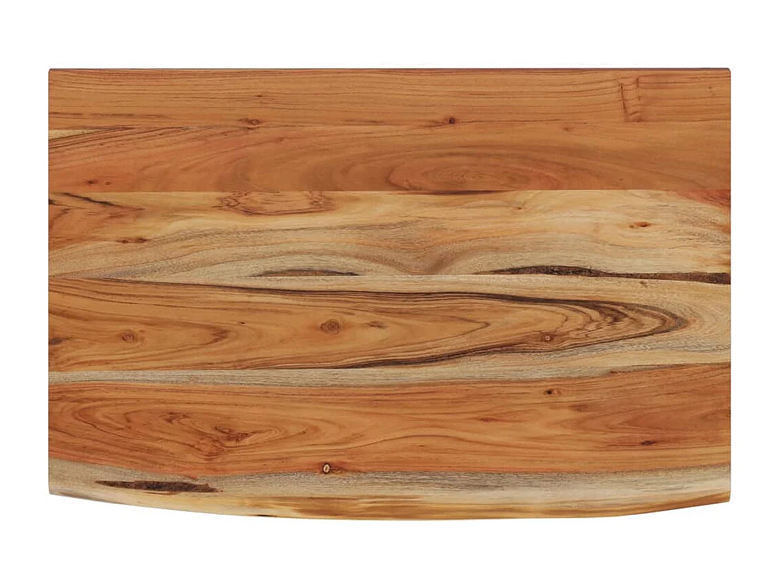 Étagère murale rectangulaire massif acacia bordure assortie