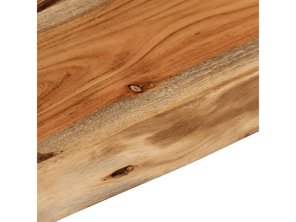 Étagère murale rectangulaire massif acacia bordure assortie