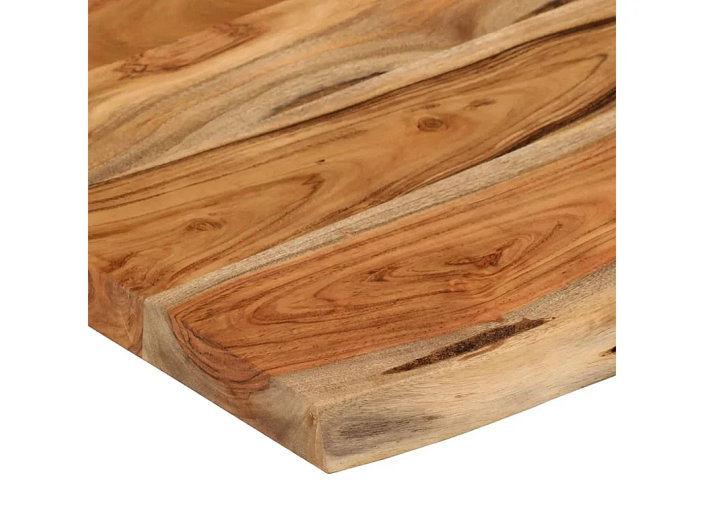 Étagère murale rectangulaire massif acacia bordure assortie