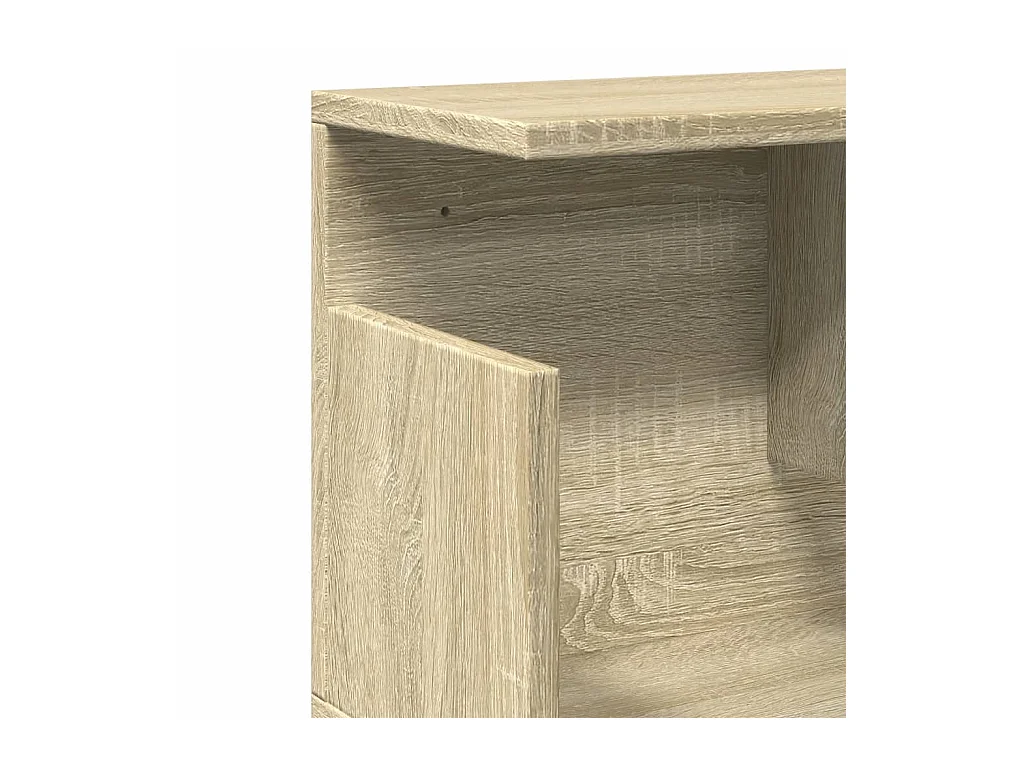 Wandkast 100x20x30 cm bewerkt hout sonoma eikenkleurig