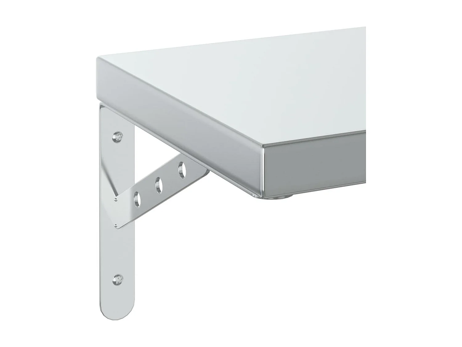 Estantes de pared 2 uds acero inoxidable plateado 50x23,5 cm