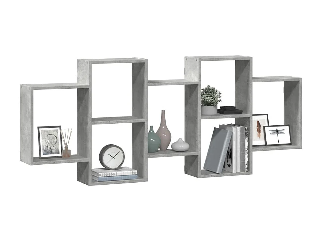 Étagère murale gris béton 159x18x65 cm bois d'ingénierie