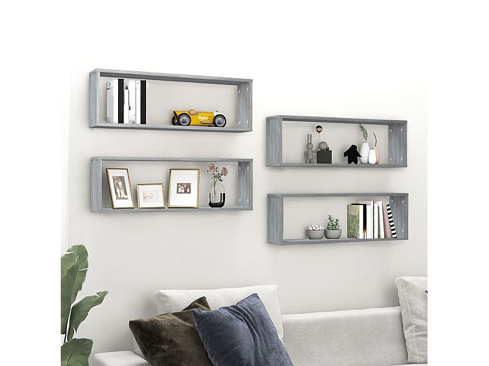 Ultra Hardware Mensola A Muro 96111, Grigio, 25x30 Cm (10x12 Pollici), Portata 29.5 Kg, Staffa In Unico Pezzo