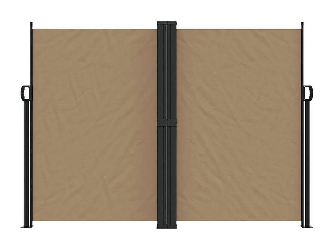 Taupe uitschuifbare zijluifel 180x1200 cm