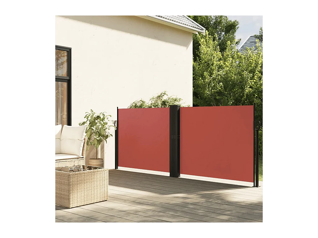 Auvent latéral rétractable terre cuite 120x600 cm