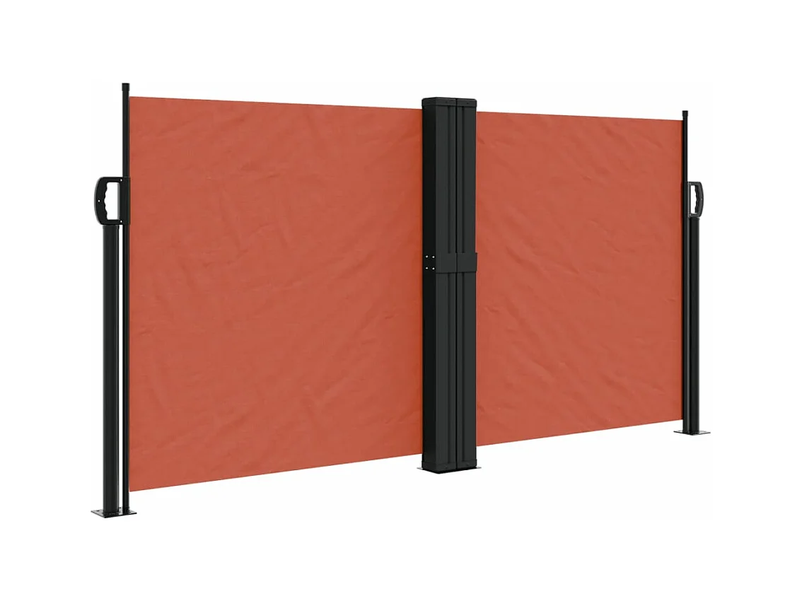 Auvent latéral rétractable terre cuite 120x600 cm