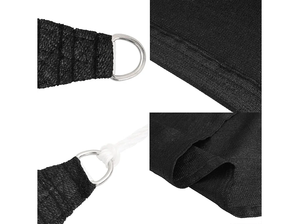 Voile d'ombrage 160 g/m² Noir 4x7 m PEHD