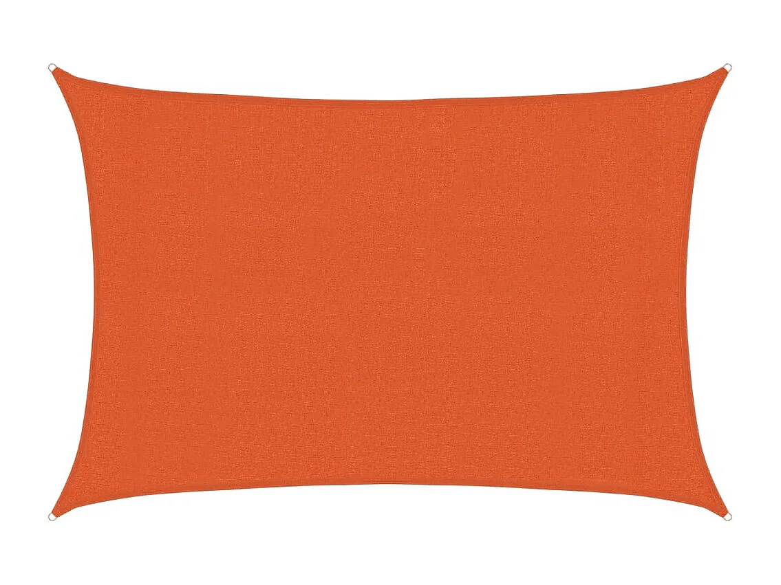 Sombra vela 160 g/m² retangular laranja 3x5 m HDPE