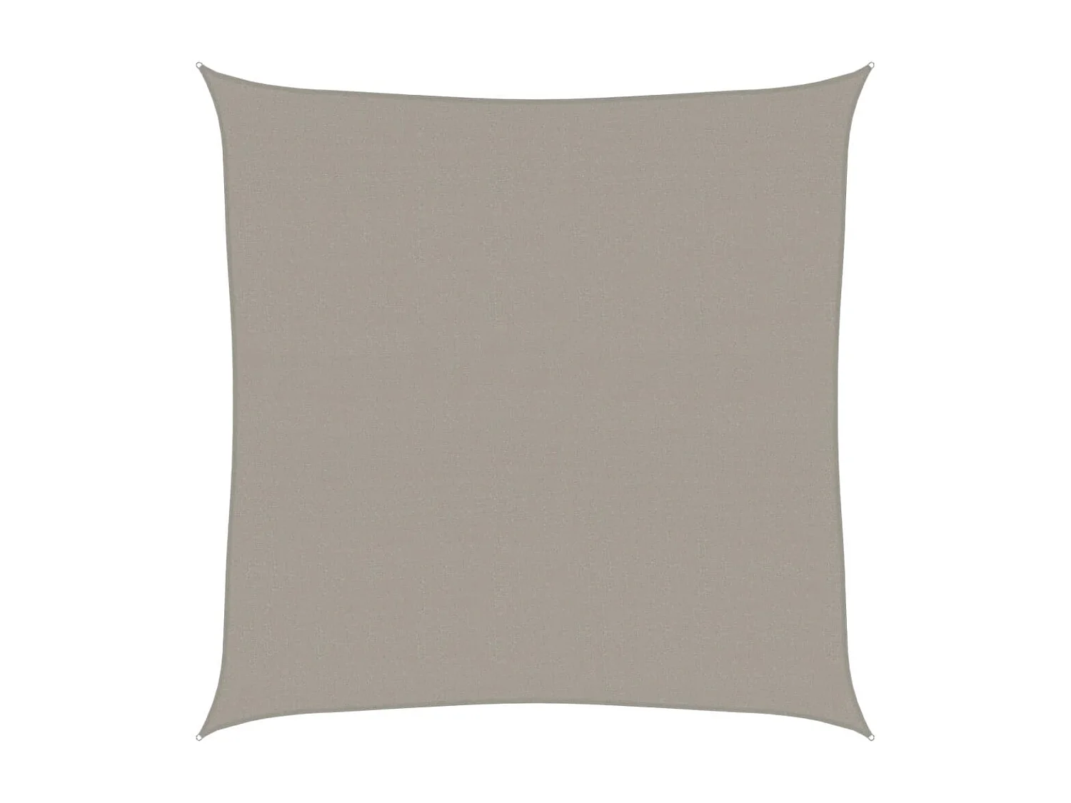 Sonnensegel 160 g/m² quadratisch hellgrau 4x4 m HDPE