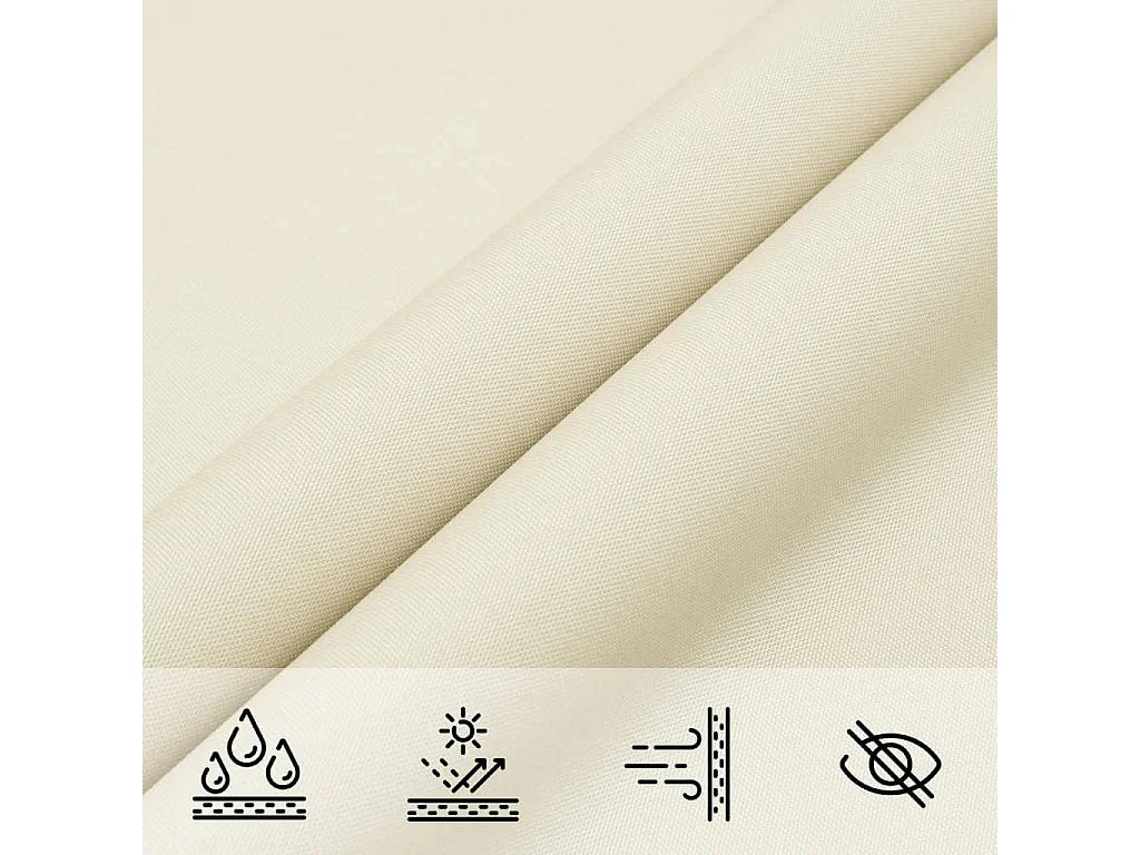 Vela ombreggiante color crema 7x5x5 m 100% poliestere oxford