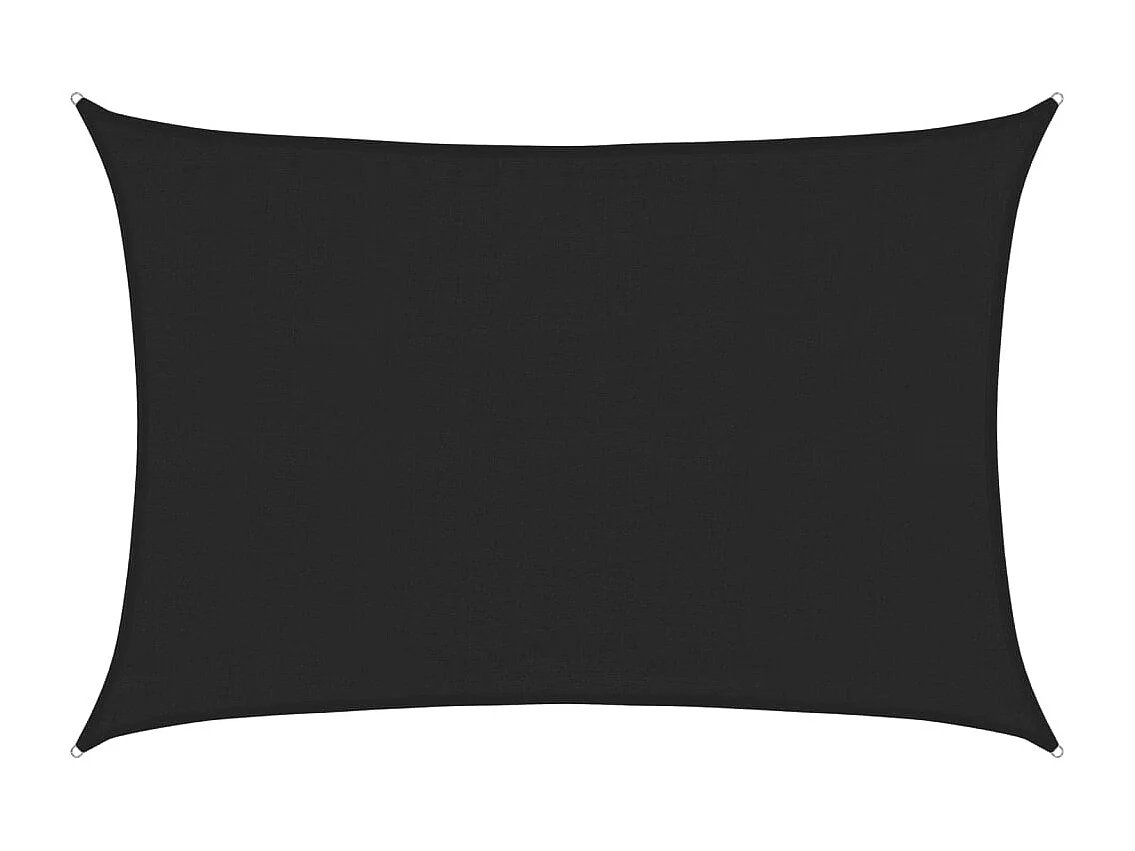Voile d'ombrage 160 g/m² Noir 3,5x5 m PEHD