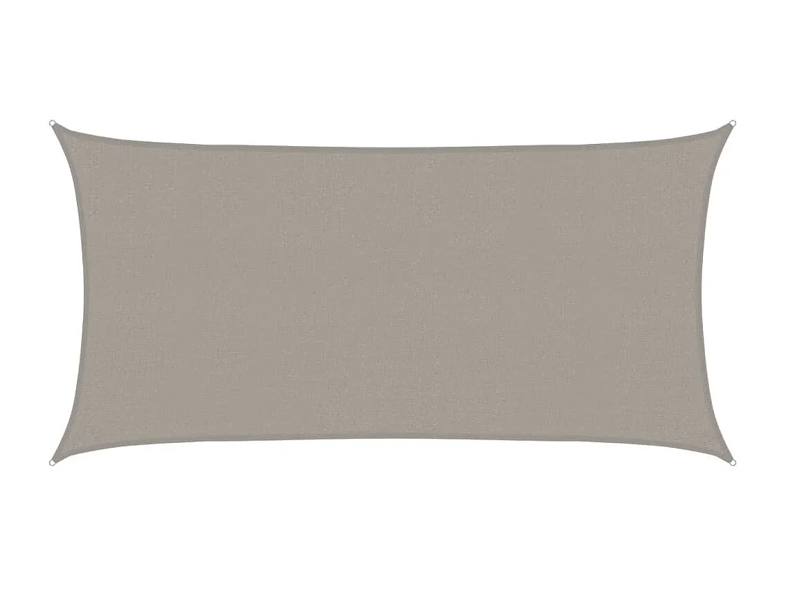 Sombra vela 160 g/m² retangular cinza claro 2,5x4,5m HDPE