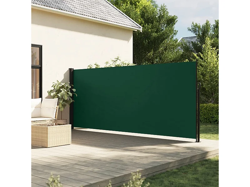 Toldo lateral retráctil verde oscuro 170x300 cm