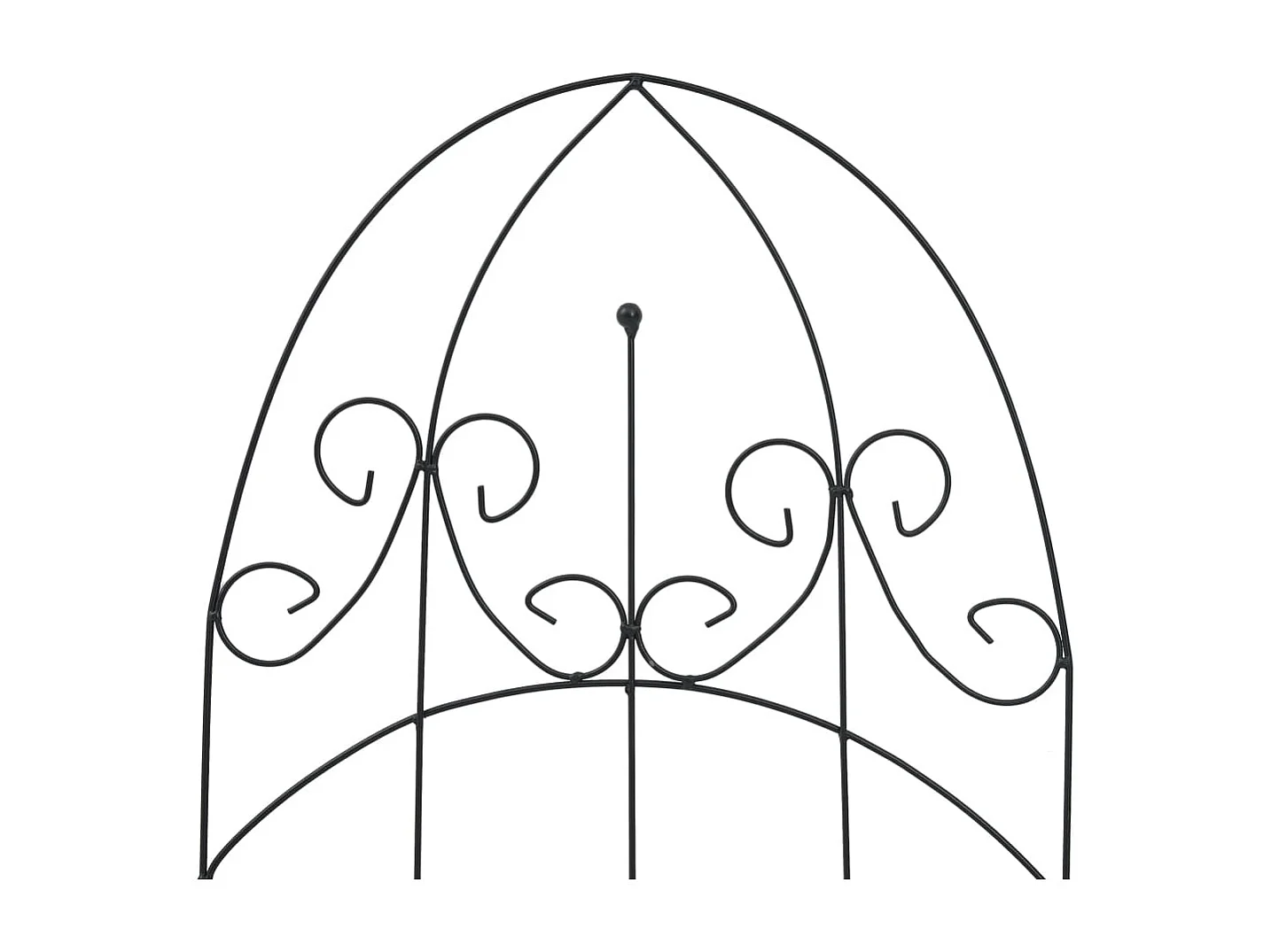 Soportes para plantas trepadoras 3uds Negro 40x100 cm Hierro