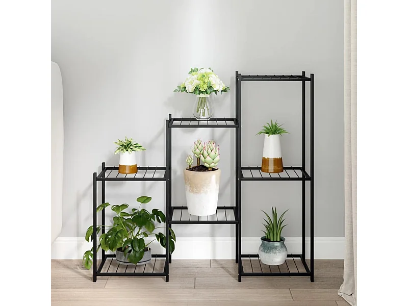 Jardinière 83x25x80 cm Noir Fer