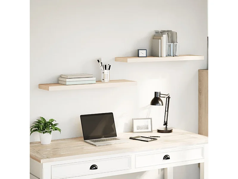 Prateleiras flutuantes 2 pcs 90x23,5x4 cm derivados de madeira