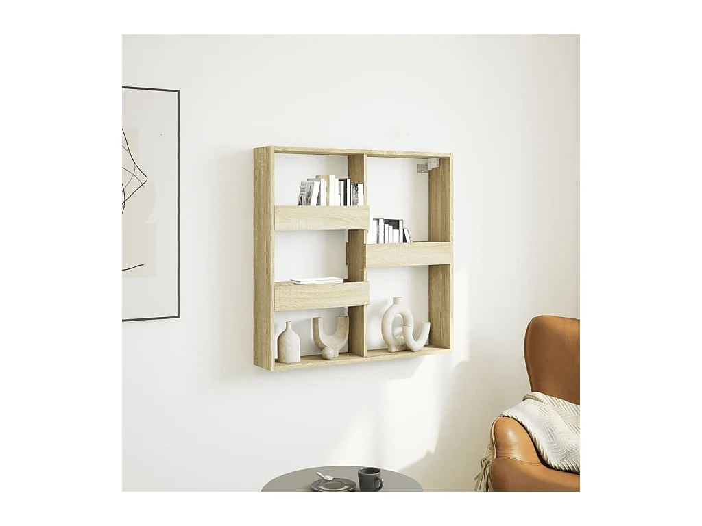 Wandschrank Sonoma-Eiche 80x15x80 cm Holzwerkstoff