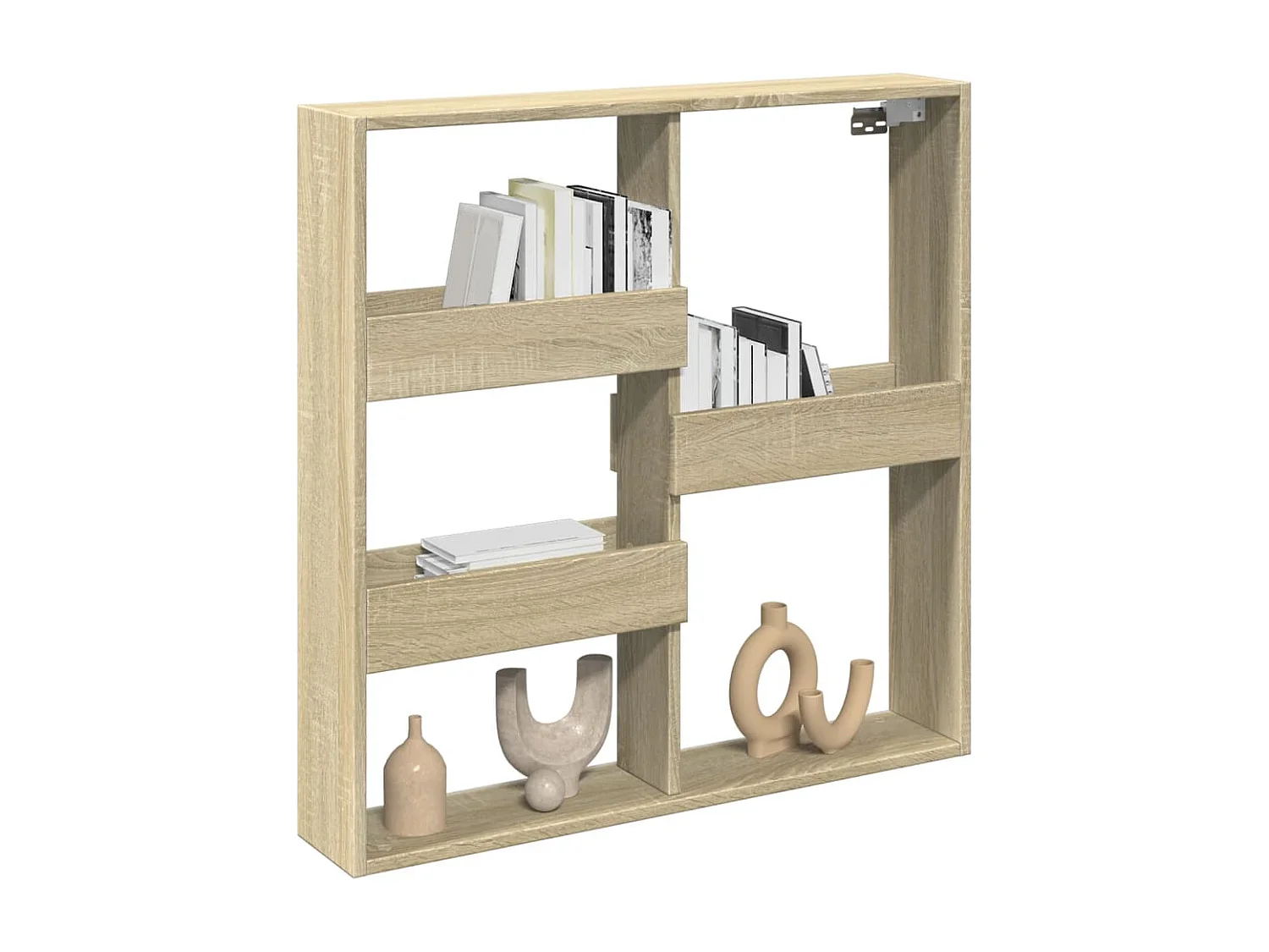 Armoire murale chêne sonoma 80x15x80 cm bois d'ingénierie