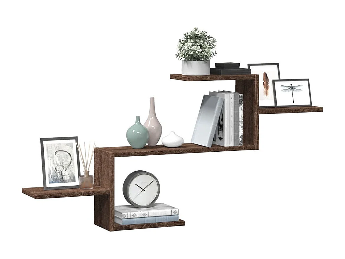 Étagère murale chêne marron 104x15x49 cm bois d'ingénierie