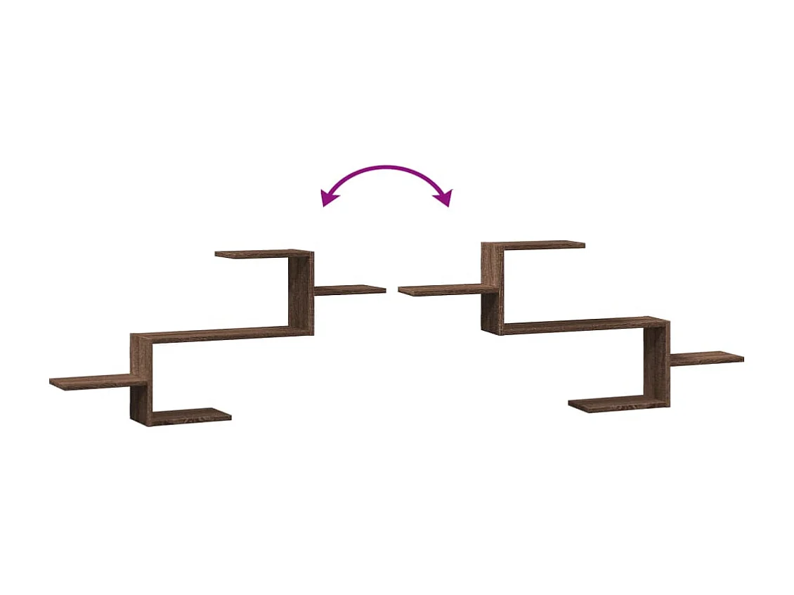 Étagère murale chêne marron 104x15x49 cm bois d'ingénierie