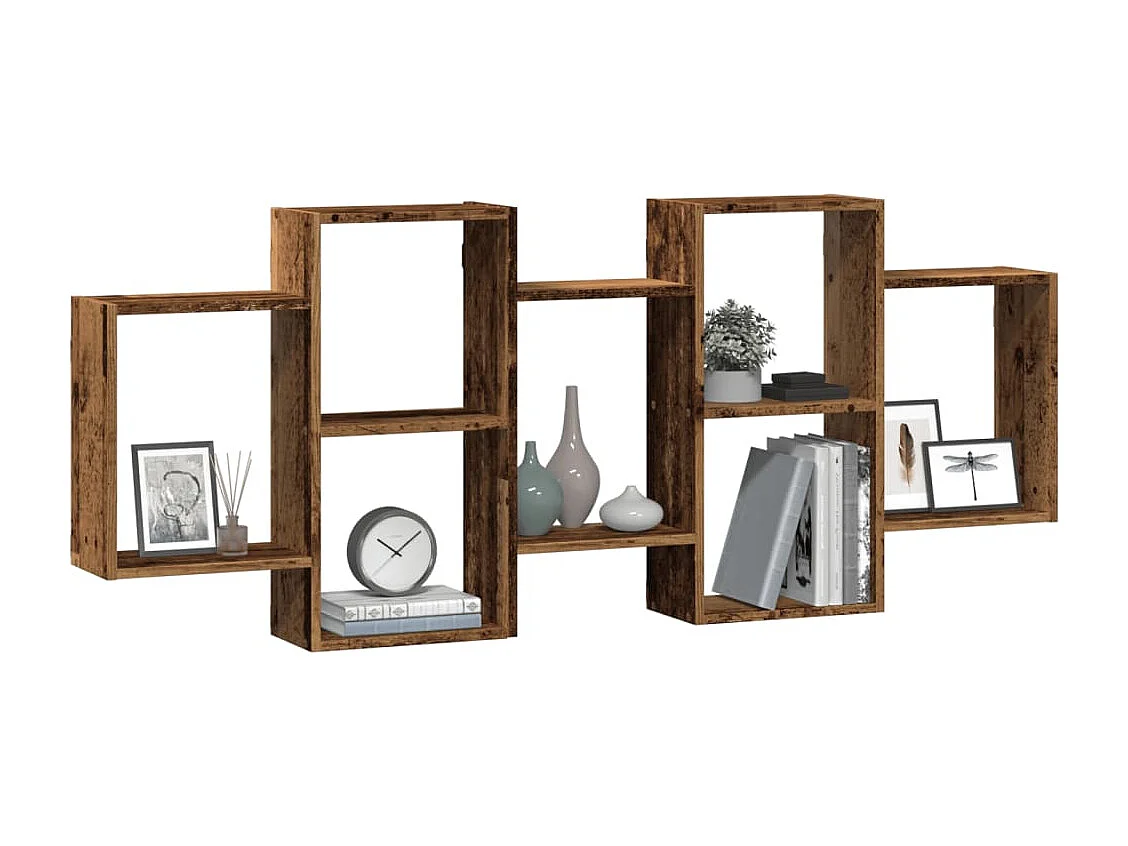Étagère murale vieux bois 159x18x65 cm bois d'ingénierie