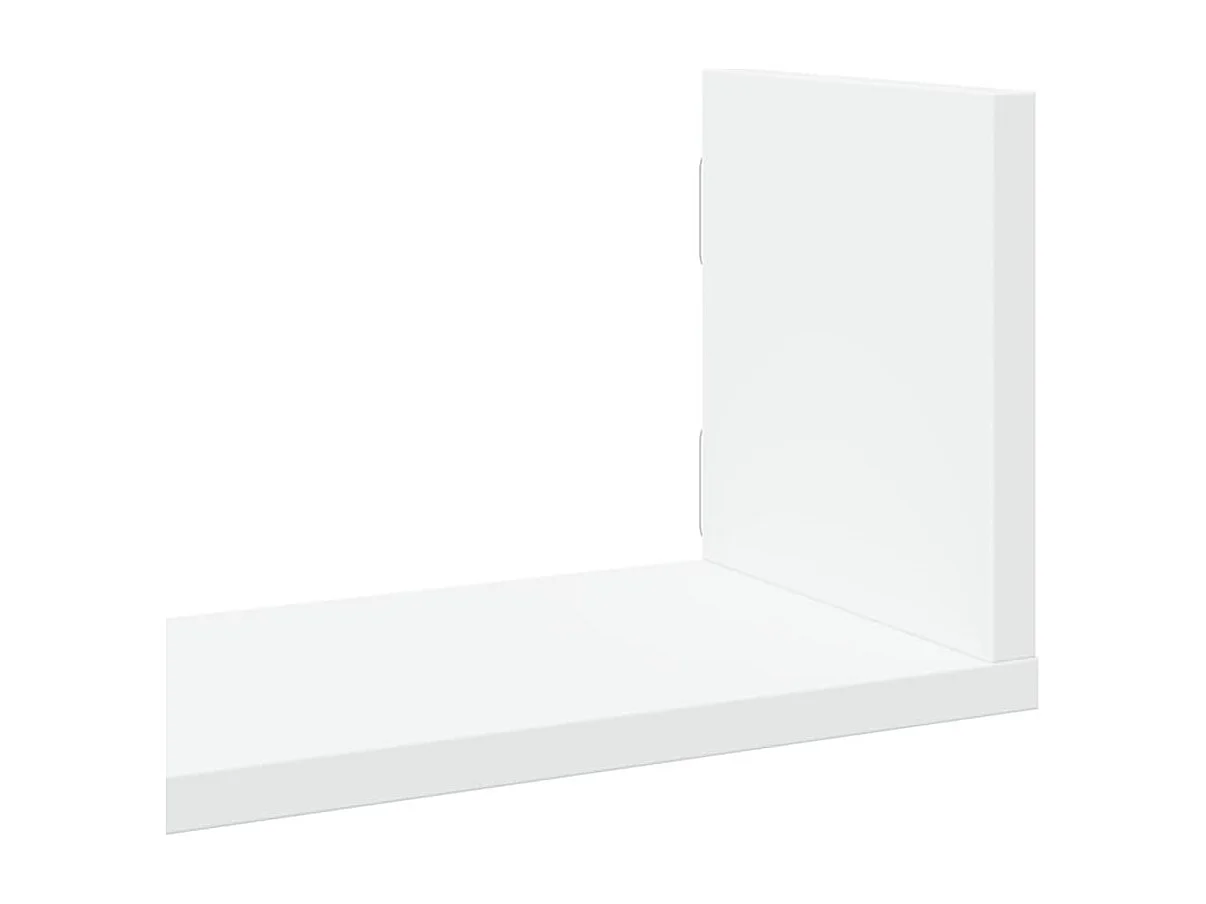Étagères murales 3 pcs blanc 80x18x18 cm bois d'ingénierie