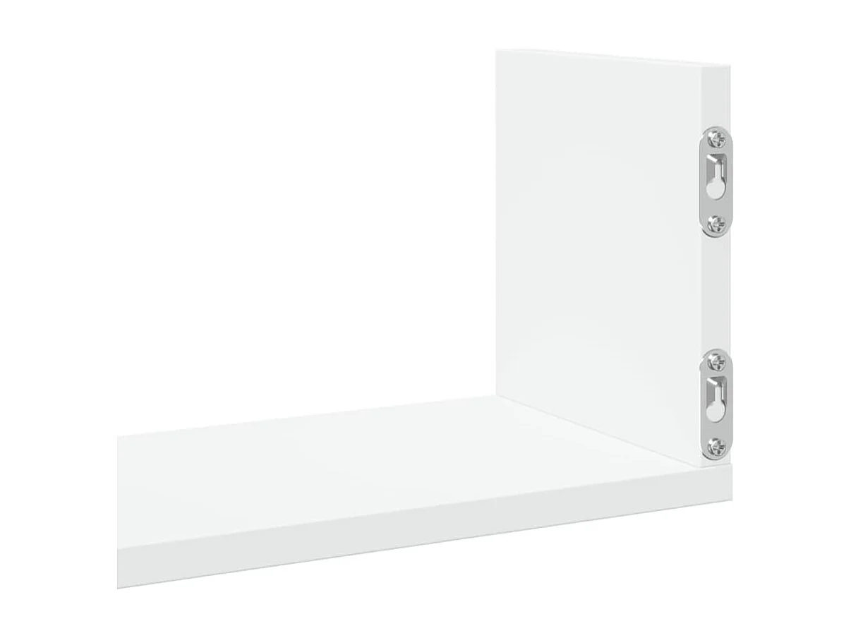 Étagères murales 3 pcs blanc 80x18x18 cm bois d'ingénierie