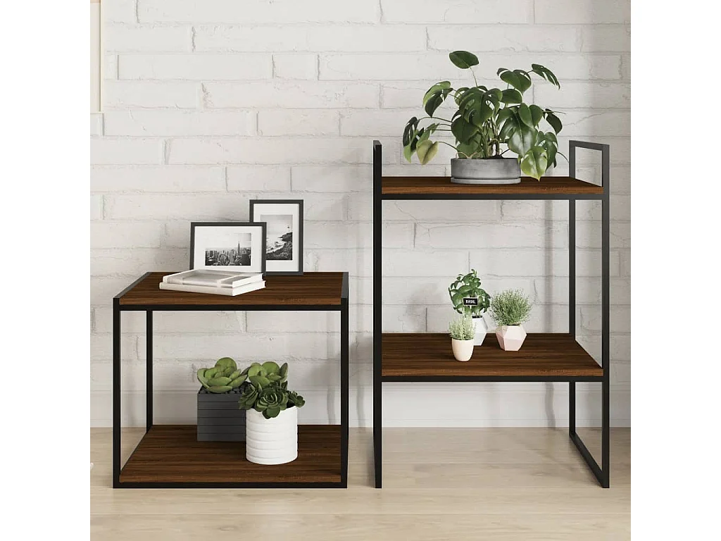 Wandregale 4 Stk. Braun Eichen-Optik 40x50x1,5 cm Holzwerkstoff