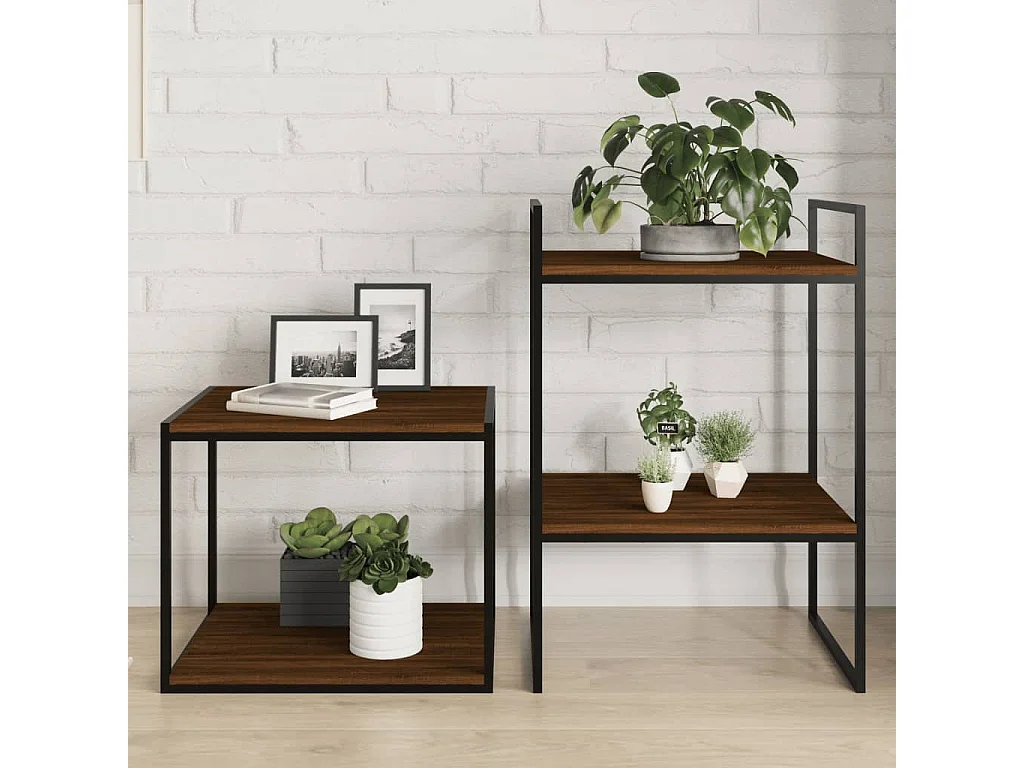 Wandregale 4 Stk. Braun Eichen-Optik 40x50x1,5 cm Holzwerkstoff