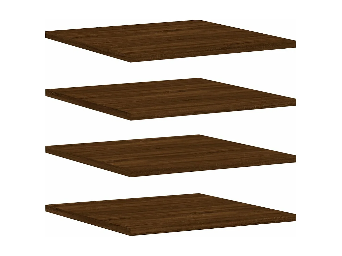Prateleiras parede 4 pcs derivados de madeira carvalho castanho