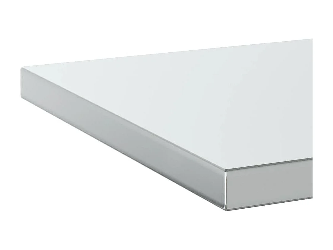 Prateleiras de parede 2 pcs 50x40x3 cm aço inoxidável prateado