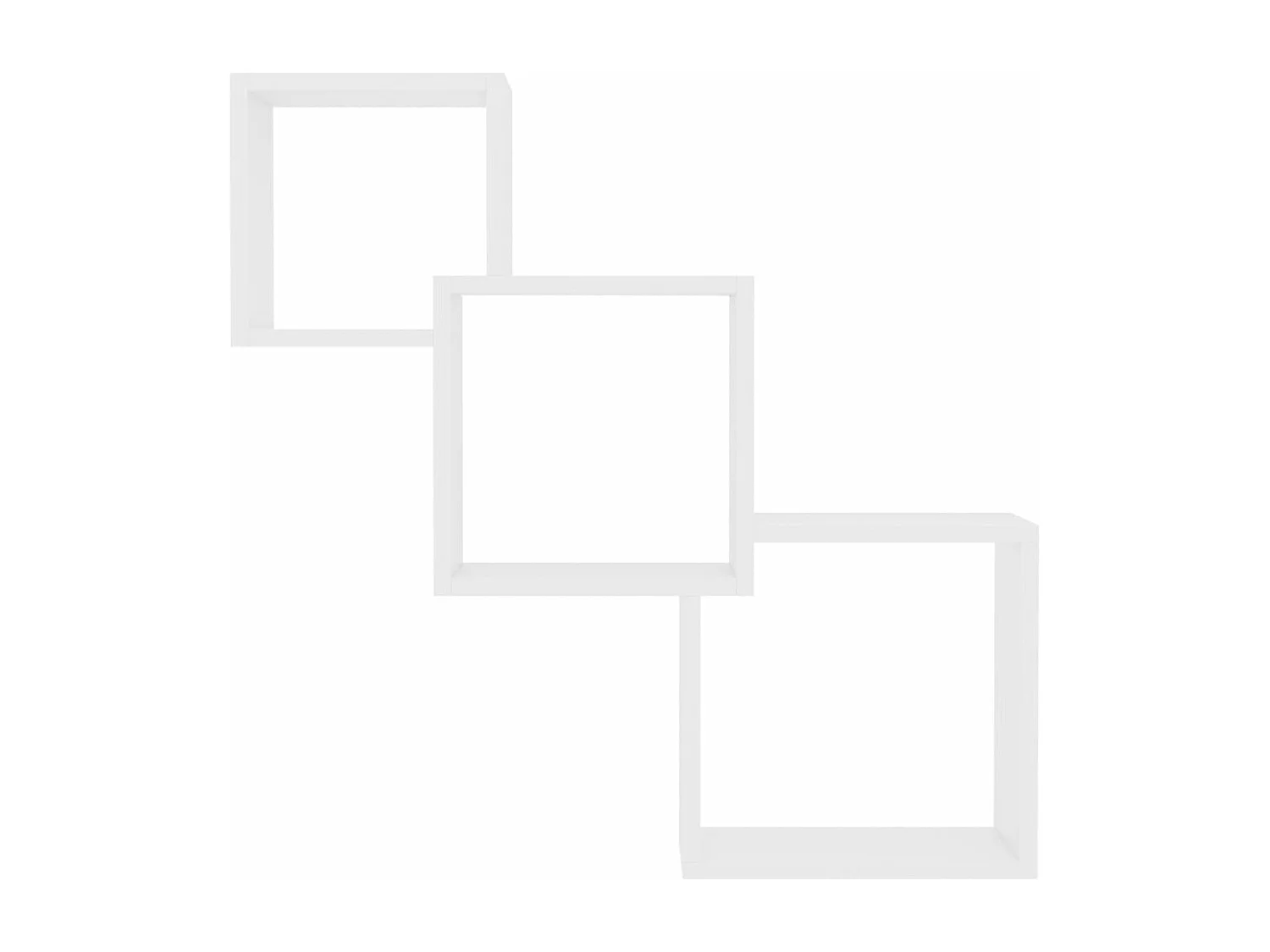 Prateleiras de parede cubos 68x15x68 cm contraplacado branco