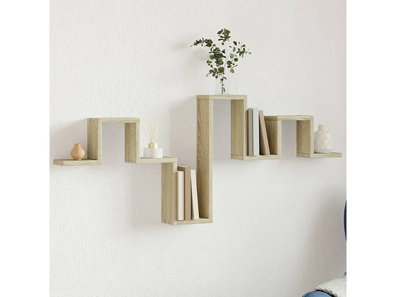 Estante parede 104,5x10x43 cm derivados madeira carvalho sonoma