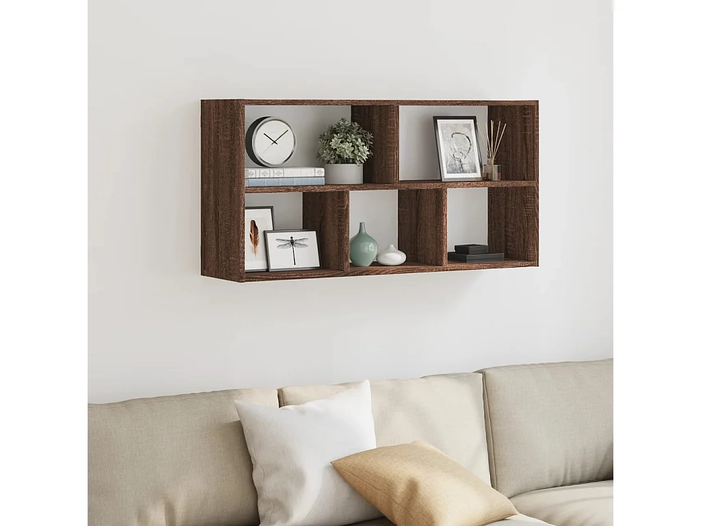 Étagère murale chêne marron 100x25x50 cm bois d'ingénierie