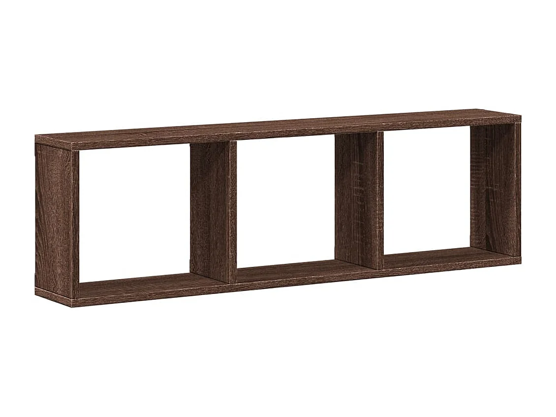Armario de pared madera ingeniería marrón roble 100x16x30 cm