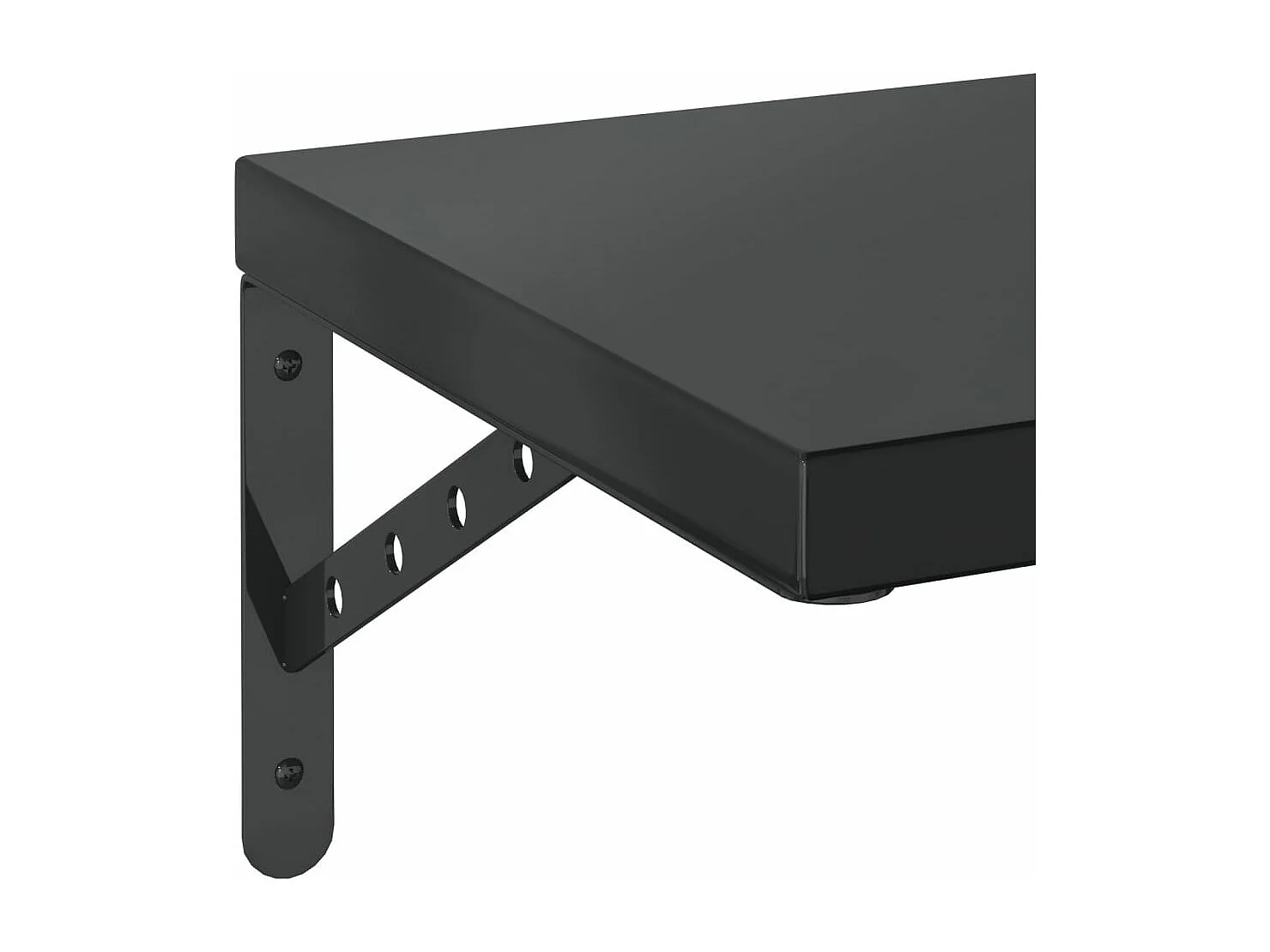 Mensole a Muro 2 pz 100x30 cm Nero in Acciaio Inossidabile