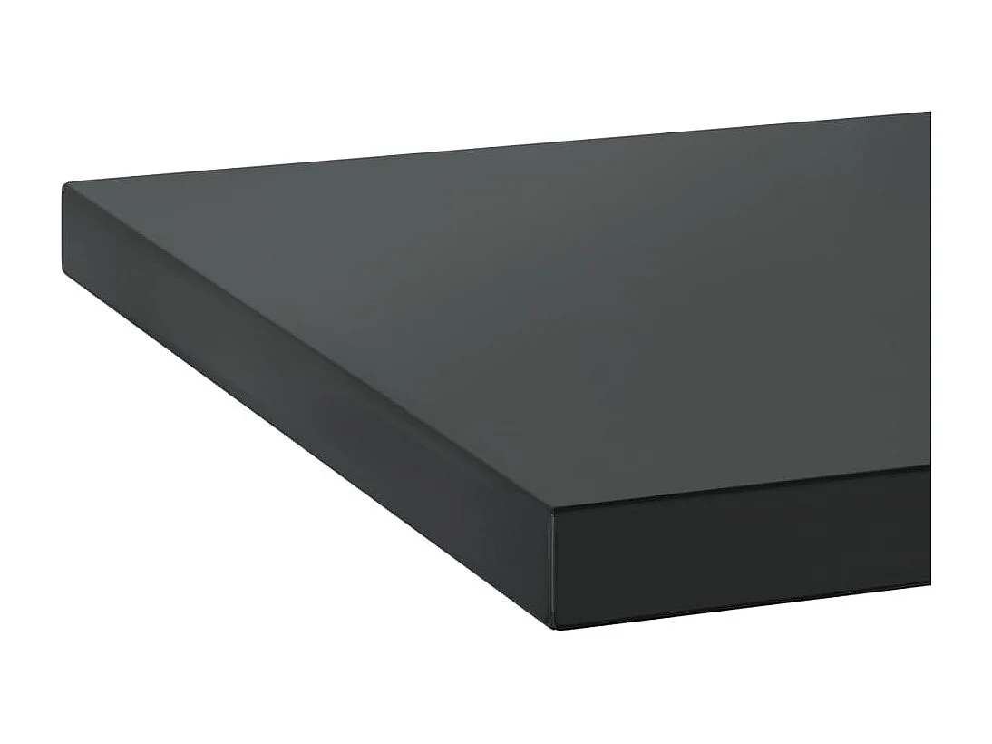 Wandschappen 2 st 75x40x3 cm roestvrijstaal zwart