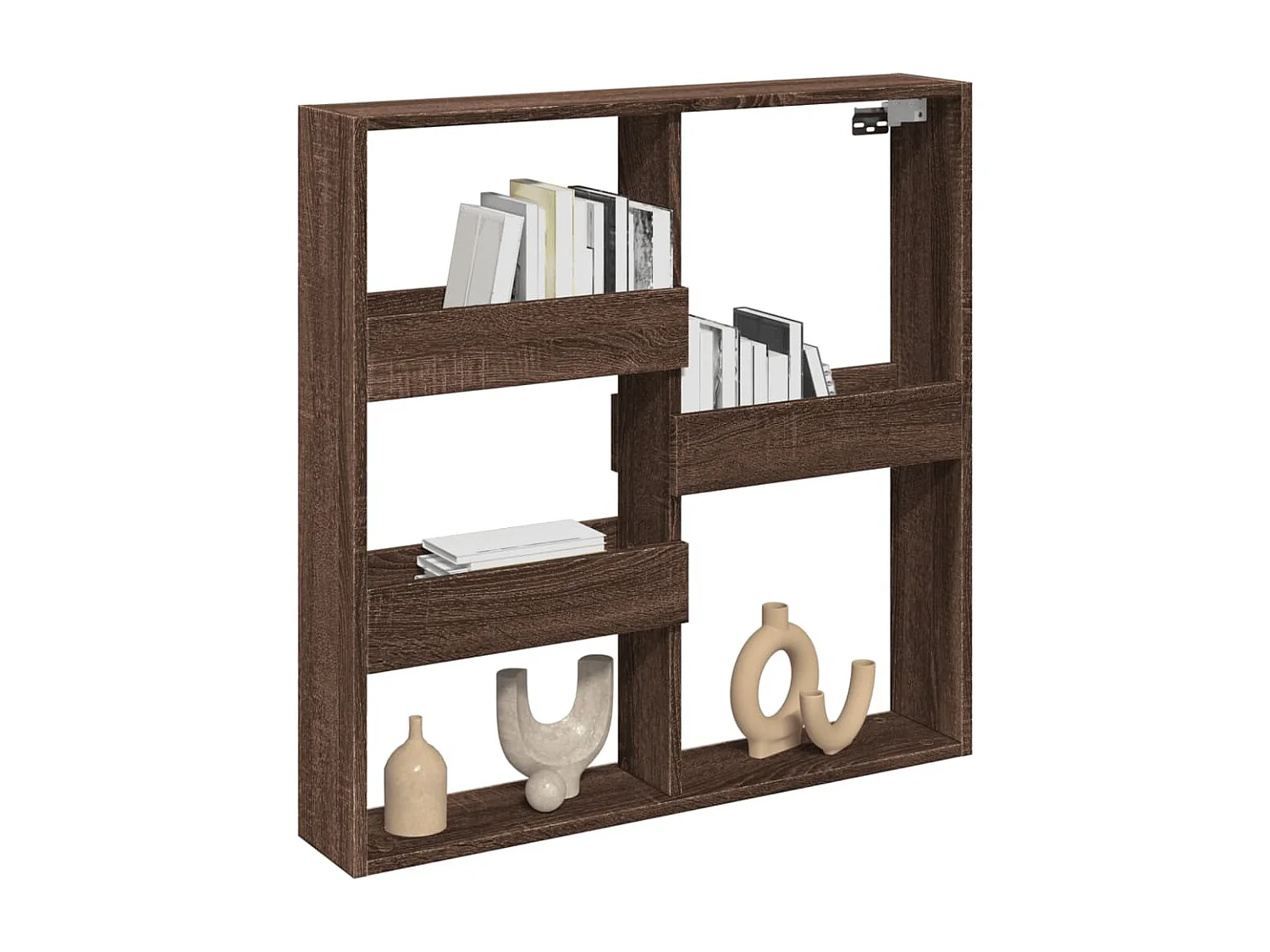 Armoire murale chêne marron 80x15x80 cm bois d'ingénierie