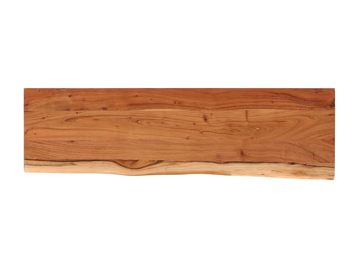 Étagère murale rectangulaire massif acacia bordure assortie